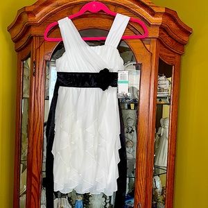 Girls off white dress